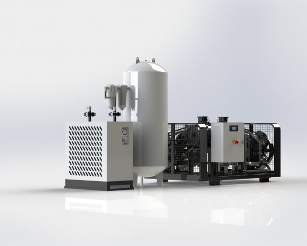 【巨薪】全無油空壓機一體機-實用型-II型